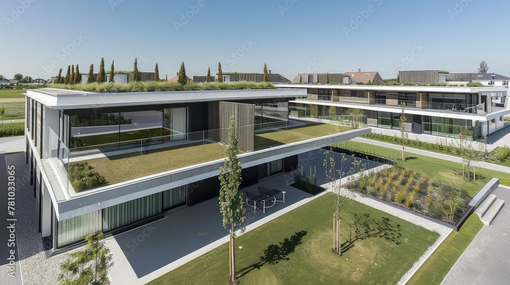 Curated visual reference: Picture Idea: Eco Friendly House With Green Rooftop An Environmentally Conscious