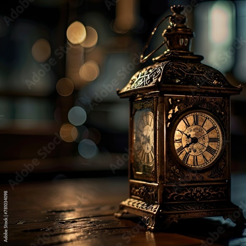 old clock on the table 