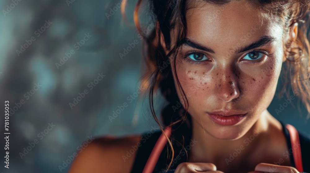 A woman with freckles