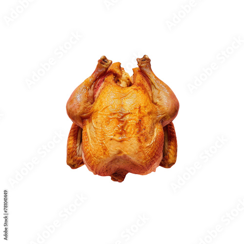 A close up of a whole chicken on a Transparent Background photo