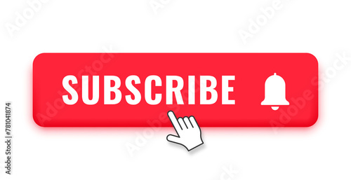 Quadro su tela web and app subscribe button for online followers