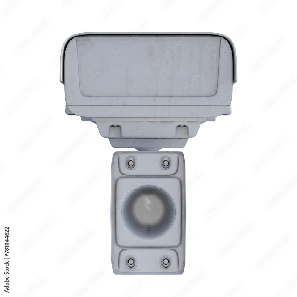 Security CCTV camera transparent background on white. back view Security CCTV camera transparent background on white. back view