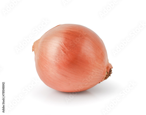 Fresh onion bulb isolated on white. With clipping path.