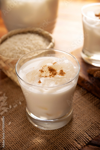 Agua de Horchata. Also known as horchata de arroz, it is one of the traditional fresh waters (aguas frescas) in Mexico, it is made with fresh water, rice and cinnamon.