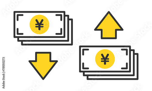円高と円安のアイコン