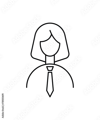 businesswomen icon, vector best line icon.
