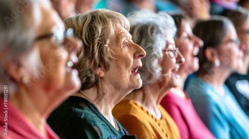 A community choir performing at a local nursing home.
