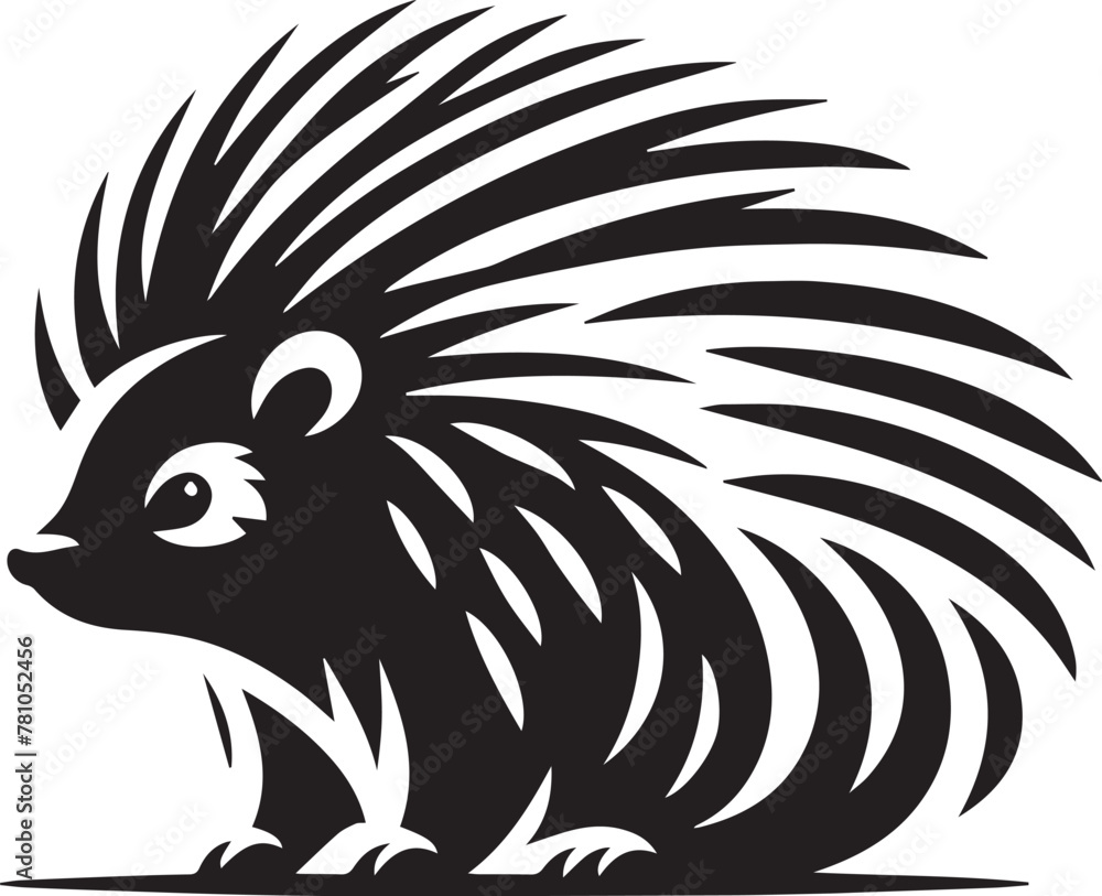 Fototapeta premium Porcupine Silhouette Design