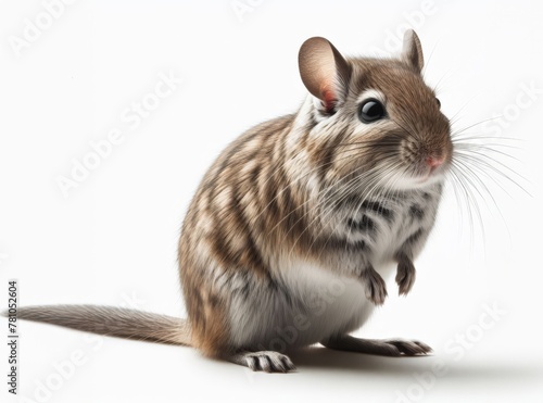 Image of isolated gerbil against pure white background, ideal for presentations 