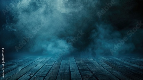 eerie Halloween backdrop made on bare wooden planks