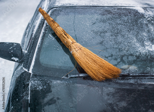 broom and windshield