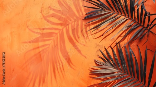 Overlaying a tropical palm leaf on a Halloween and Thanksgiving backdrop