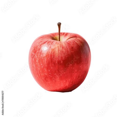 A red apple with a stem