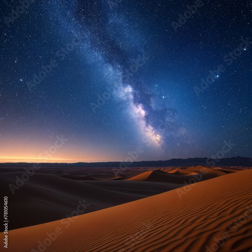 Milky Way over the dunes of Maspalomas, Gran Canaria