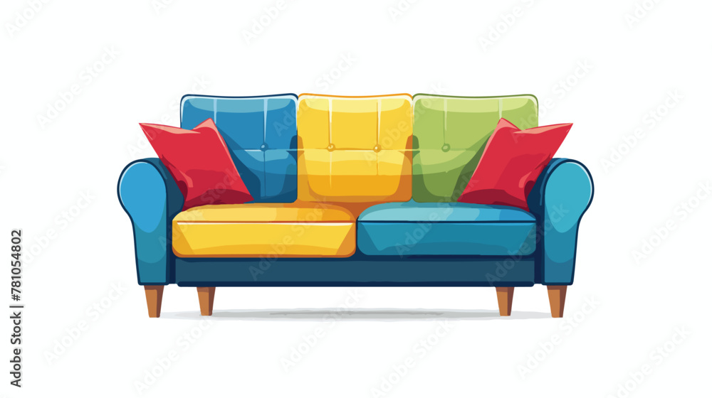 Sofa or couches colorful icon vector design isolated