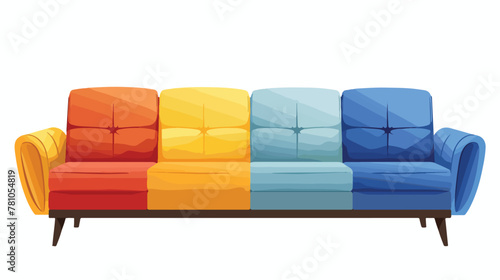 Sofa or couches colorful icon vector design isolated photo