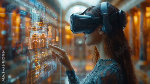 Architects wearing VR headsets create detailed 3D images of holographic building models with a variety of software interfaces.