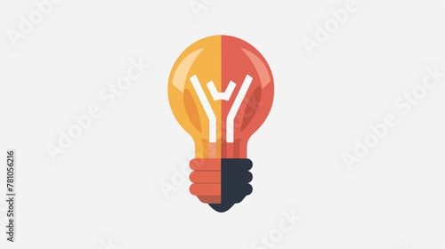 Spiral bulb icon flat vector isolated on white background