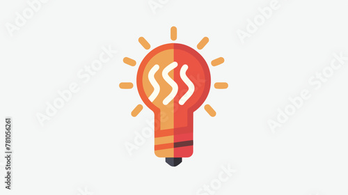 Spiral bulb icon flat vector isolated on white background