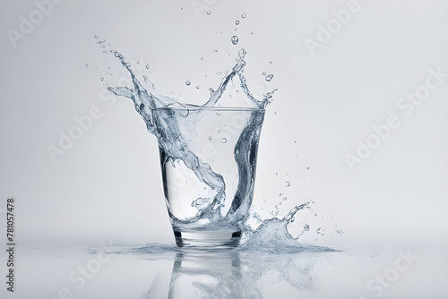 water pouring into glass Generative AI