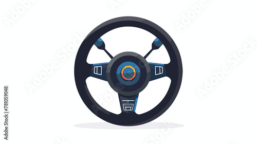 Steering wheel icon. Transportation driving wheel aut photo