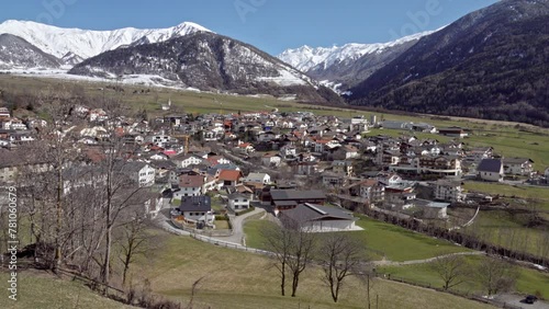 A view of Burgeis - Burgusio, Vinschgau valley, South Tyrol, northern Italy photo