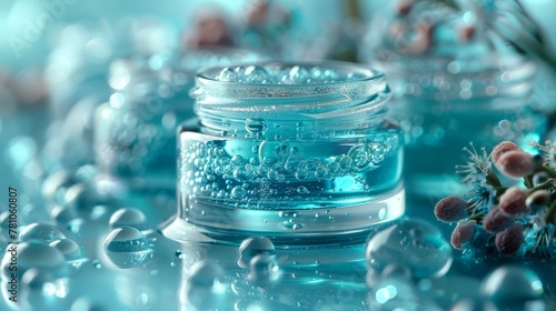  A glass of water resting atop a table alongside water droplets on its surface