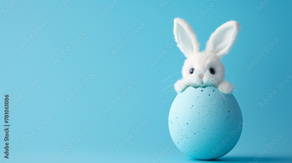 Easter bunny rabbit in egg. Easter holiday concept. Easter bunny rabbit in egg. Easter holiday concept.