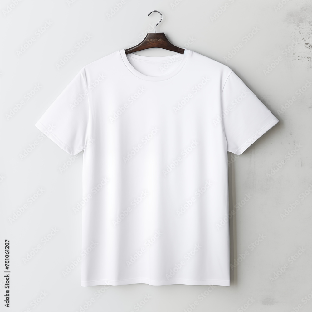 white t-shirt mockup , flat lay , on a hanger , t-shirt template white t-shirt mockup , flat lay , on a hanger , t-shirt template