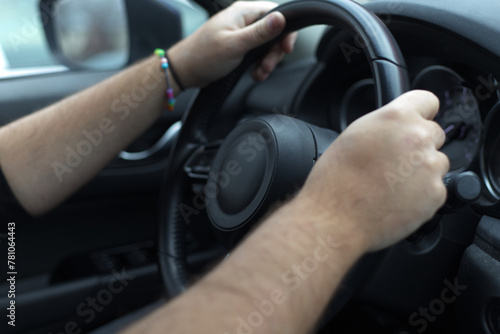 Hands on a steering wheel © Dennis