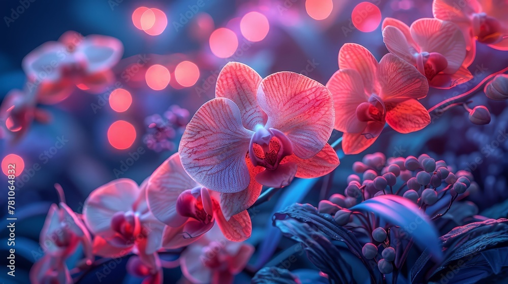 A clear shot of a cluster of vibrant flowers with crisp, well-lit surroundings and a sharp focus on the floral details in the foreground A clear shot of a cluster of vibrant flowers with crisp, well-lit surroundings and a sharp focus on the floral details in the foreground
