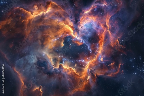 A nebula shaped like a recognizable object (heart, animal, etc) for a playful and eye-catching wallpaper photo