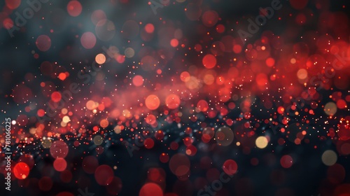 Fiery Festivity: A Cascade of Sparkles - Vibrant red and gold sparkles rain down in a festive abstract.