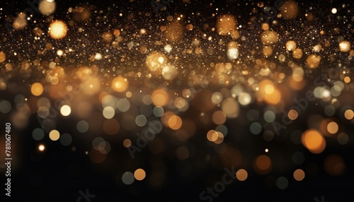 Bokeh light effect with jewelry gold star background, gold stars with sparkling the golden background © ArtWorld