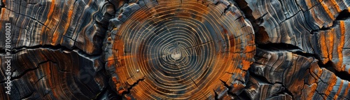Close-up of Tree Stump Growth Rings Texture photo