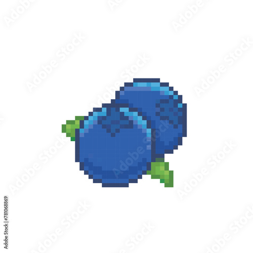 Two Blueberries, fruit pixel art