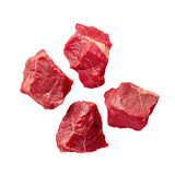 Raw beef steaks on Transparent Background