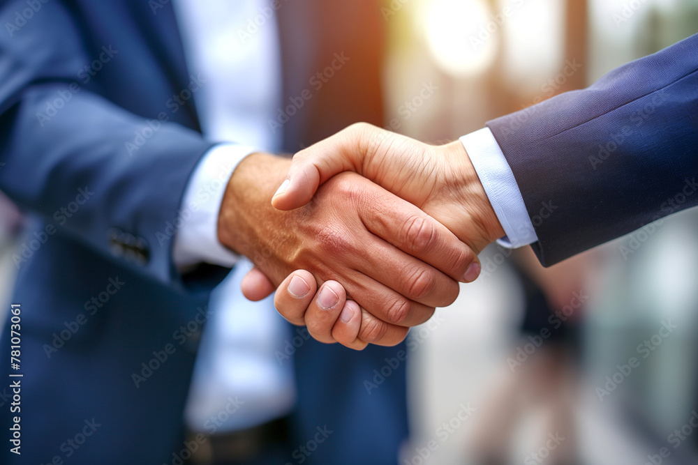 Close up of a business handshake