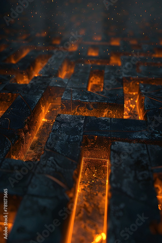 Navigating the Fiery Labyrinth of Organized Crime Conceptual Cinematic Render