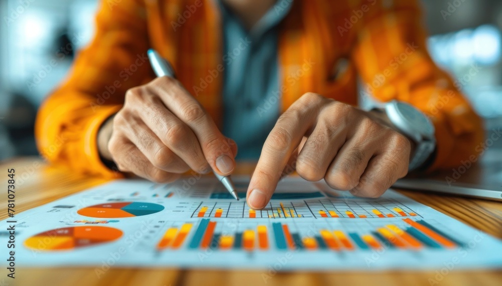 Person gesturing at handdrawn graph for adaptation Person gesturing at handdrawn graph for adaptation