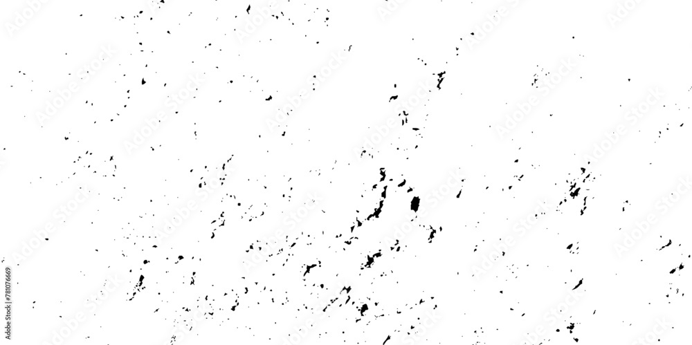 Dust overlay distress grungy effect paint. Black and white grunge seamless texture. Dust and scratches grain texture on white and black background.	