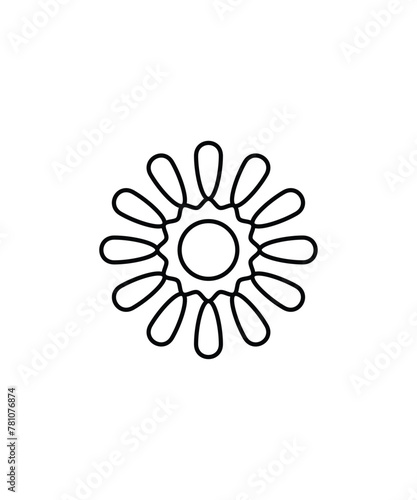 flower icon, vector best line icon.