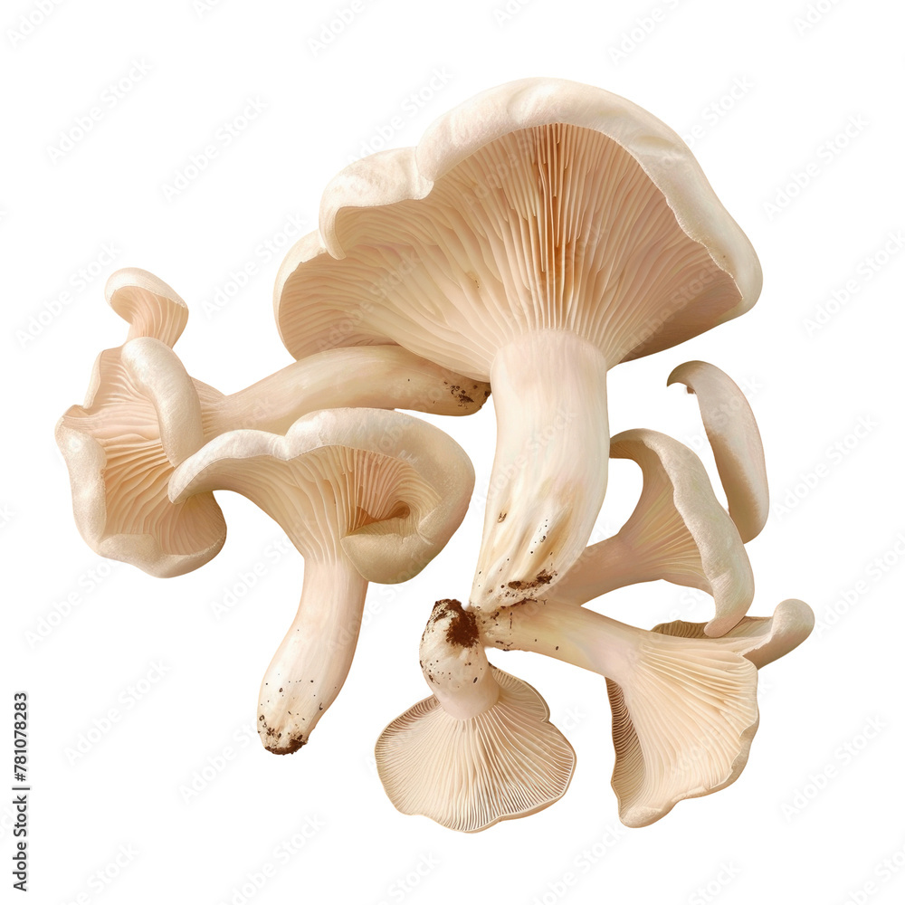 Three mushrooms on a Transparent Background Three mushrooms on a Transparent Background