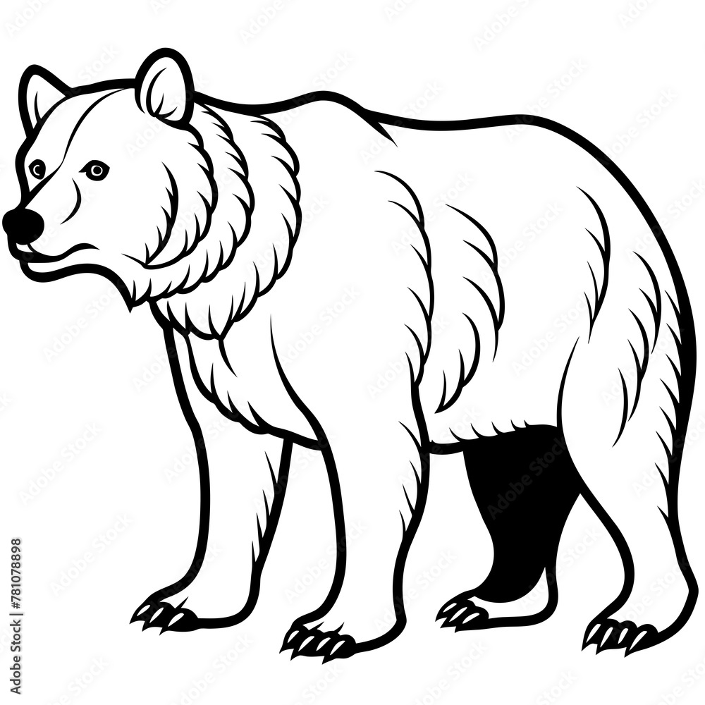 Beauty of Brown Bear Silhouette A Nature's Emblem Beauty of Brown Bear Silhouette A Nature's Emblem
