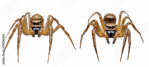 set of spiders isolated on transparent background