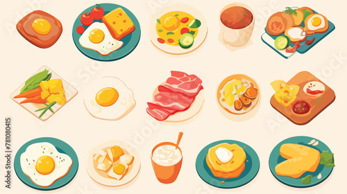 Food plate icon vector image on white background 2d