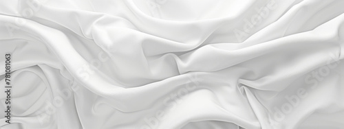 Abstract white background with smooth waves and folds