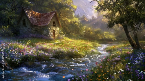 A Rustic Cottage in the Meadow