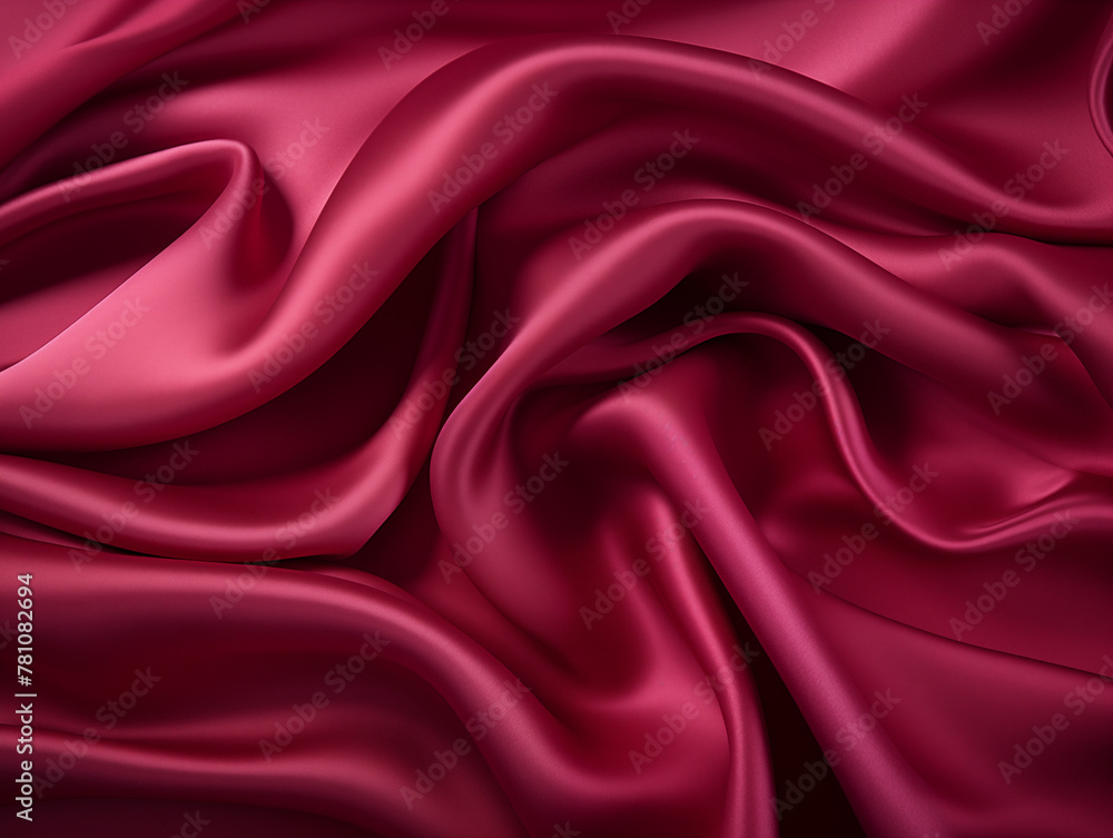 Fototapeta premium Abstract luxury red silk texture background banner