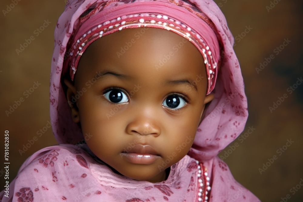 Portrait of a stunning dark-skinned girl with captivating features and lovely smile Portrait of a stunning dark-skinned girl with captivating features and lovely smile